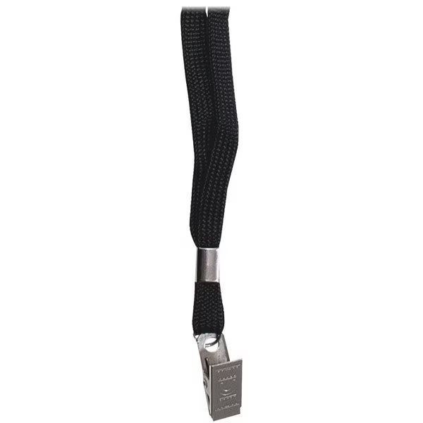 Lanyard, w/ Badge Clip, 24/BX, Black 24PK, Advantus, Mfr#: AVT75401